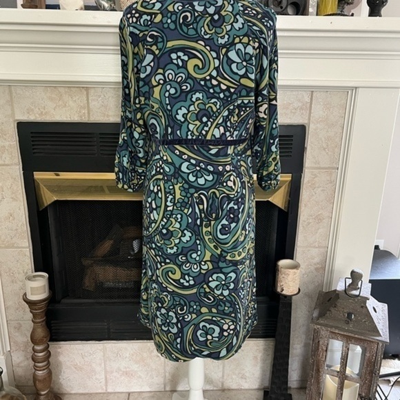 Boden for Anthropologie Midi Dress with Abstract/Floral Pattern - Picture 5 of 16